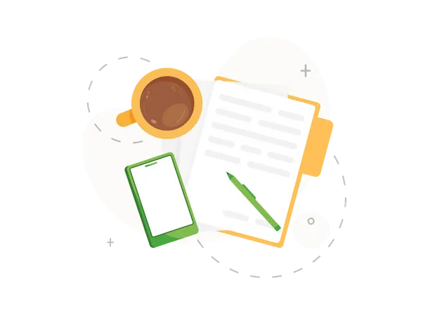 Dossier avec des documents  Illustration