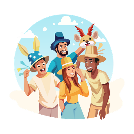 イースターのお祝い  イラスト