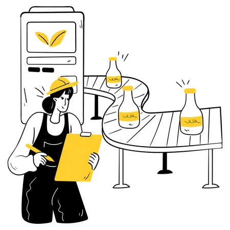 Eco-Friendly Mass Production Illustration