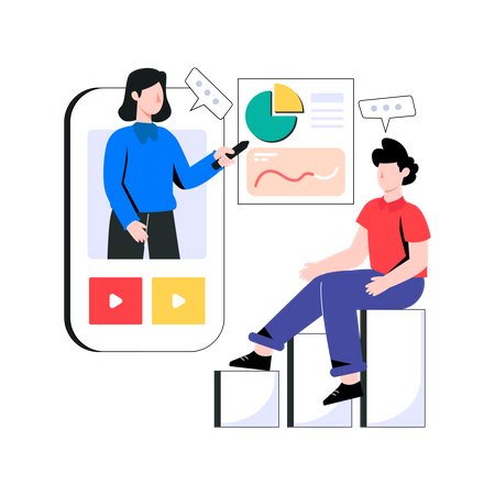 Educación de negocios  Ilustración