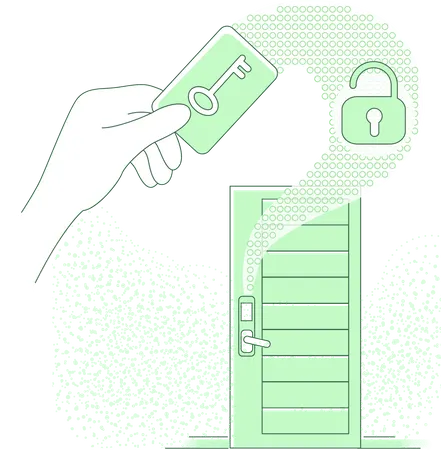 Electronic door key  일러스트레이션