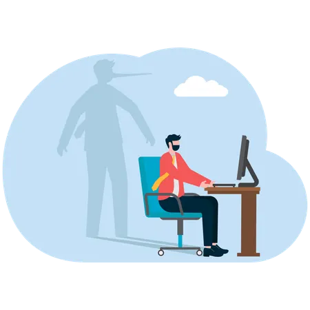 Empresário se sentindo estressado  Ilustração