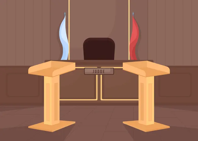 Empty court room  Illustration