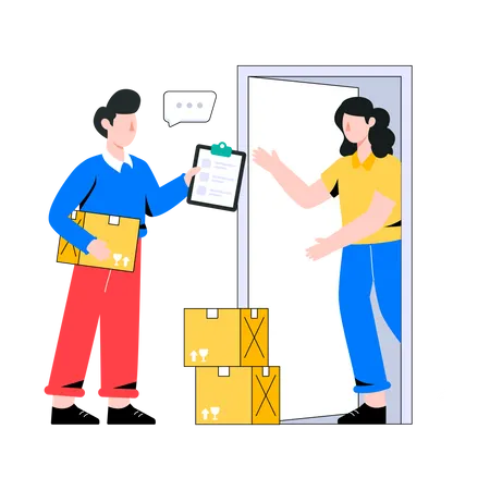 Entrega a puerta  Illustration