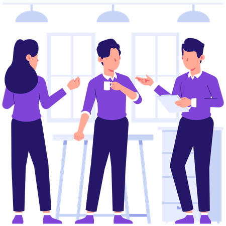 Equipe de negócios discutindo  Ilustração