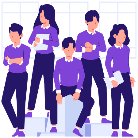 Equipe de negócios trabalhando juntos  Ilustração