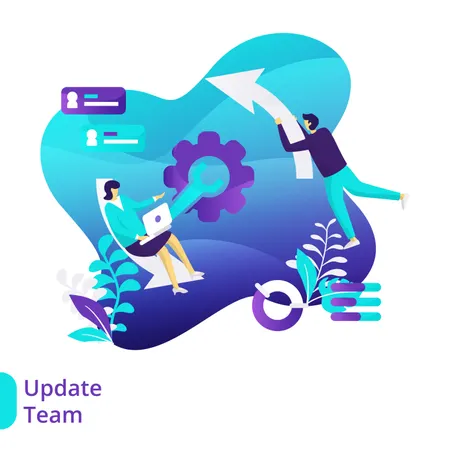 Equipo de actualización  Ilustración