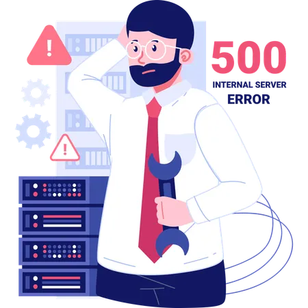 Erro 500  Ilustração