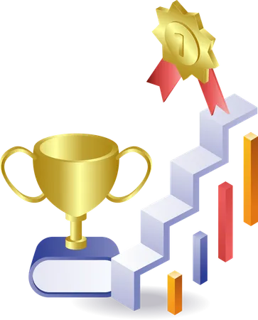 Escalera al campeón de competición  Ilustración