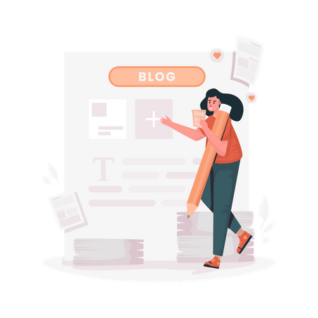 Escribir artículos de blog  Ilustración