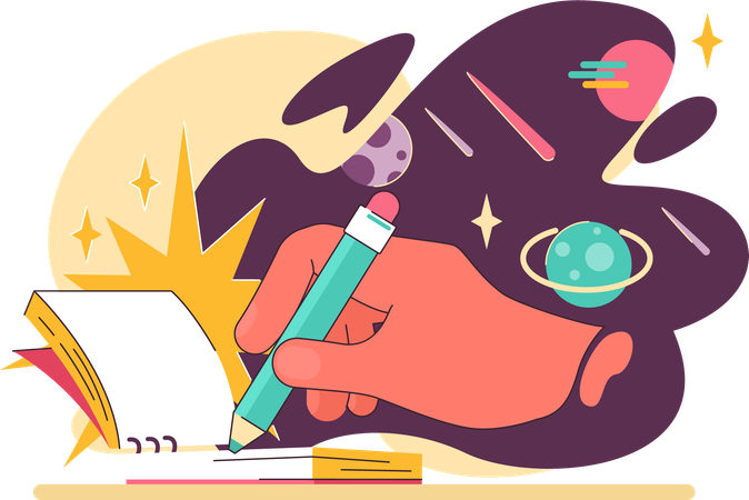 Escribir notas científicas  Ilustración