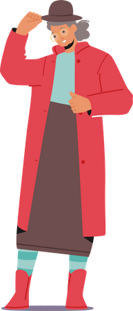Estilista mulher sênior  Ilustração