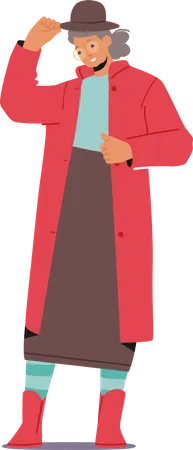 Estilista mulher sênior  Ilustração