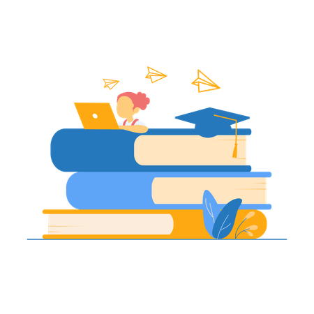 Estudiar en línea  Ilustración