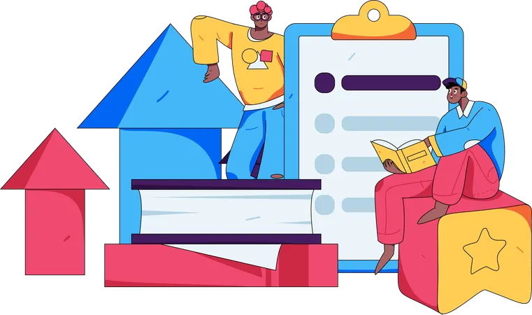 Estudio en línea  Ilustración