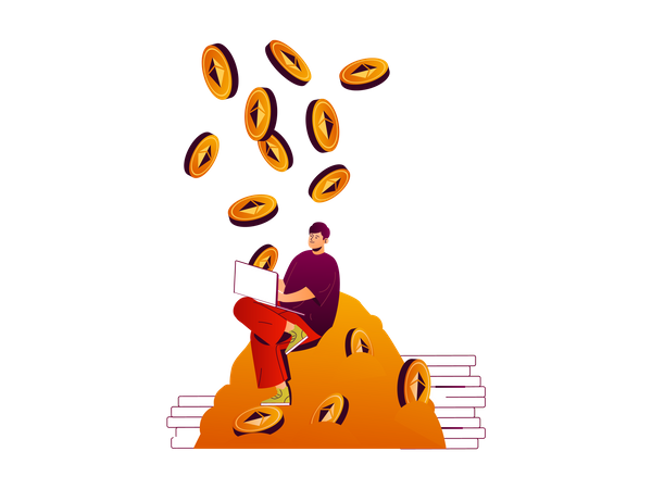 Extraction de crypto-monnaie  Illustration