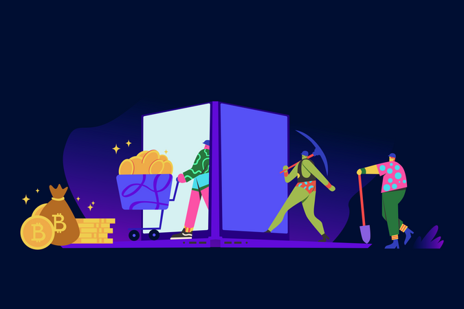 Extraction de crypto-monnaie  Illustration