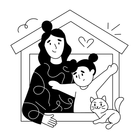 Family Home  Illustration