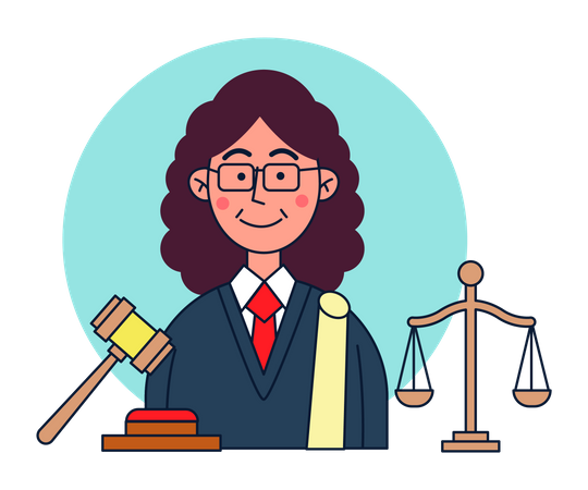 Female advocate  Illustration