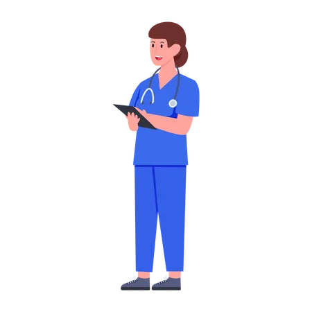 Female Doctor  Illustration