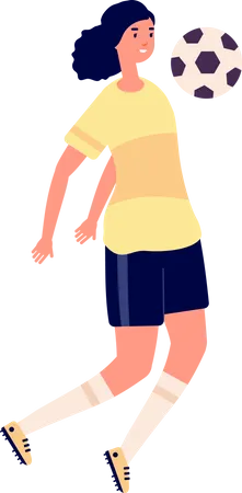 Female Football Player  Illustration