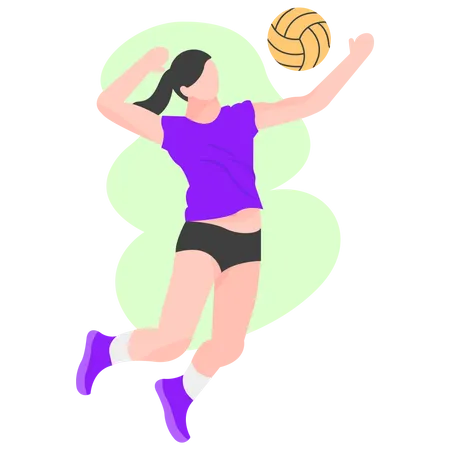 Female volleyball player  Illustration