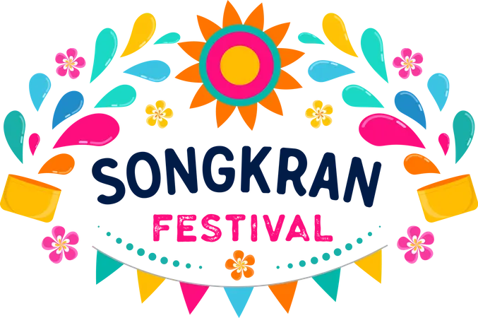 Festival de Songkran  Illustration