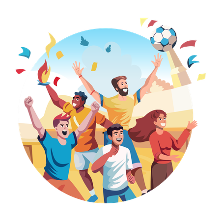 Football Win  Illustration