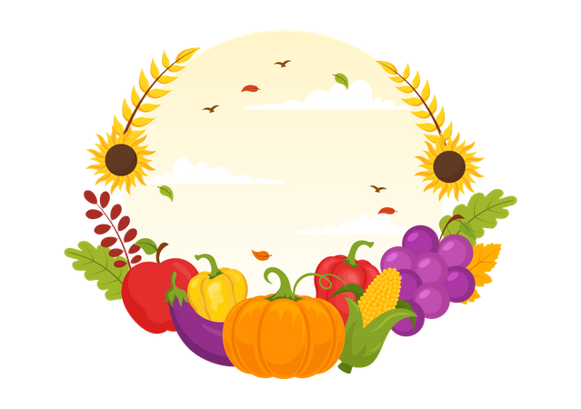 Fruit Harvesting  Illustration