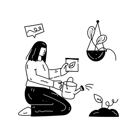 Gartenarbeit  Illustration