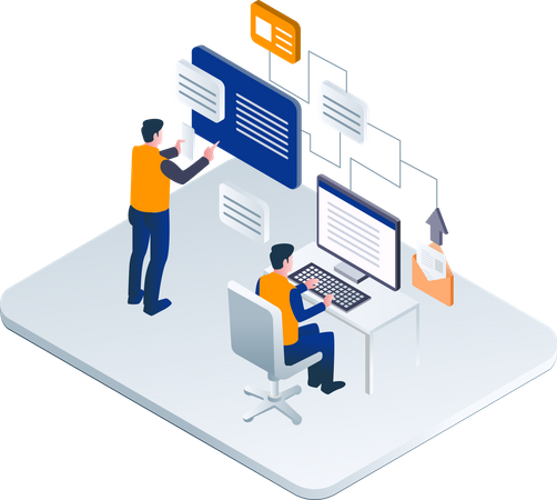 Verwaltung von Unternehmensdaten  Illustration
