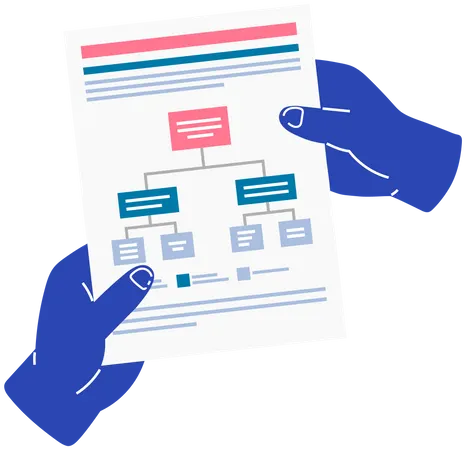 Geschäfts-Workflow-Prozessdiagramm  Illustration