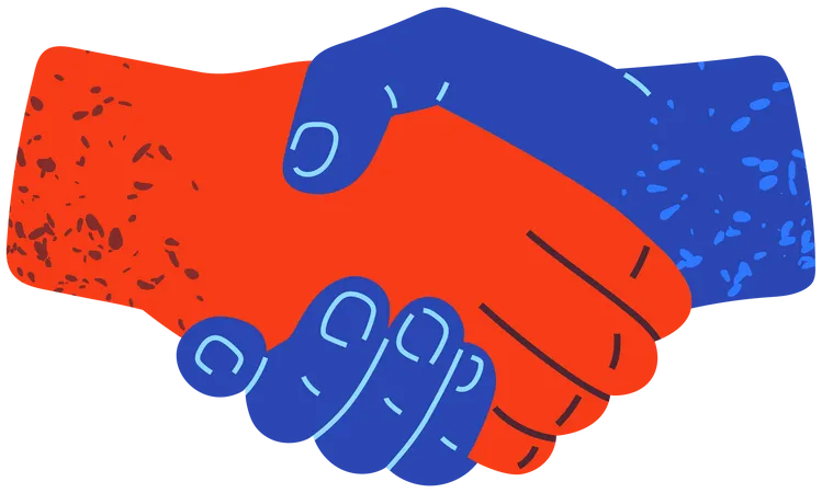 Händedruck für Geschäftspartner  Illustration