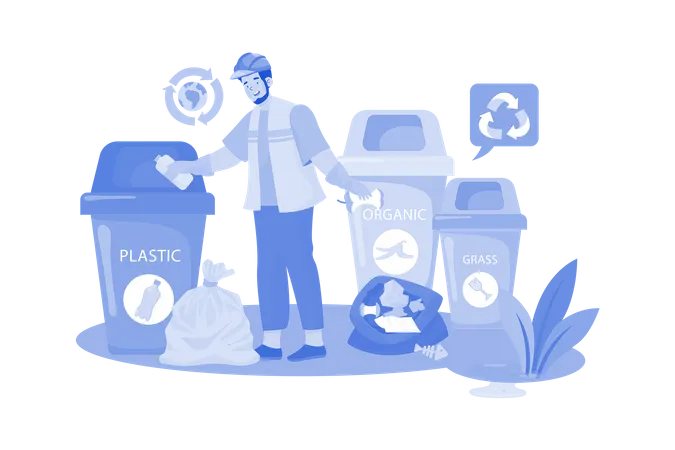 Gestion des déchets  Illustration