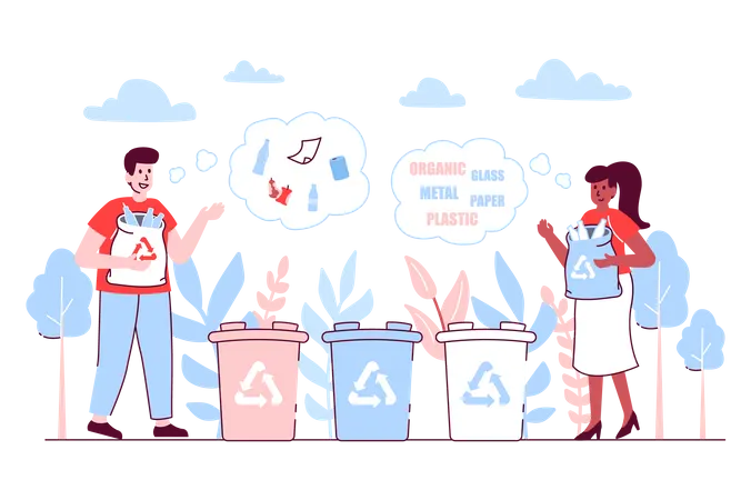 La gestion des déchets  Illustration