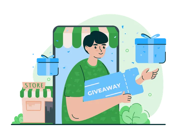 Giveaway time promotion  일러스트레이션