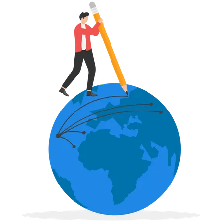 Global business expansion  Illustration