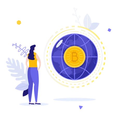 Global Crypto Trading  Illustration