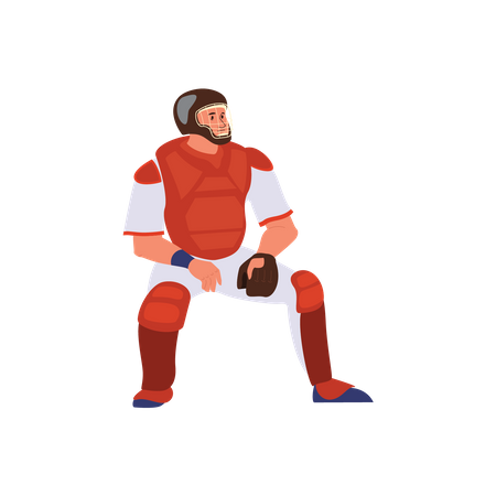 Goleiro de beisebol  Ilustração