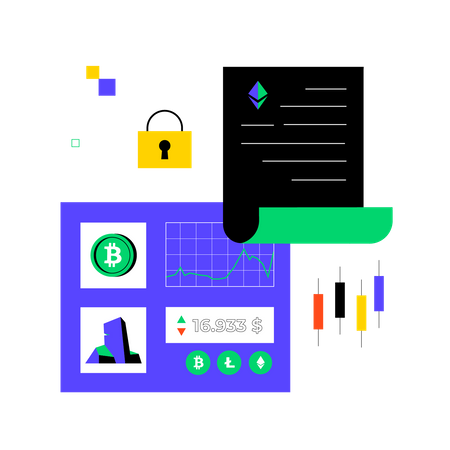 Gráfico de tokens  Ilustração