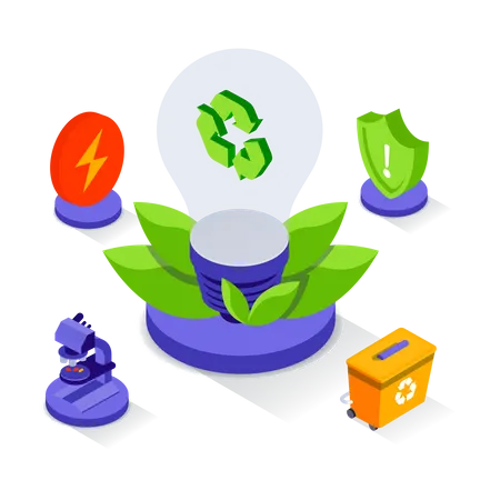 Green energy  Illustration