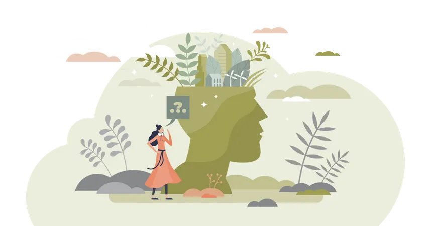 Green thinking as sustainable  Illustration