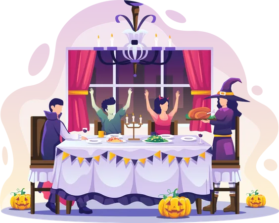Halloween-Party-Feier  Illustration