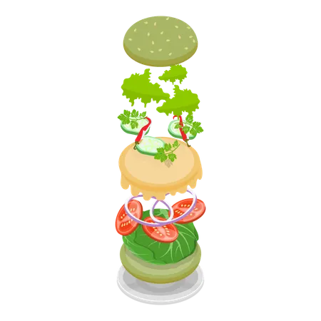 Fabricante de hamburguesas  Ilustración