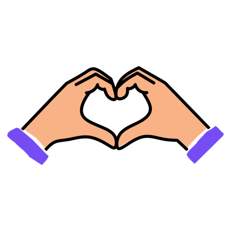 Heart shape gesture  Illustration