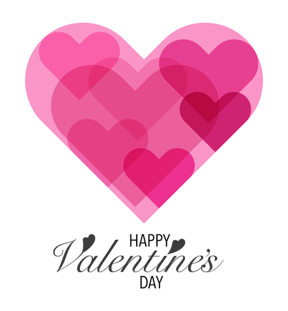 Heart Sharp With Valentines Day Lettering Background  Illustration