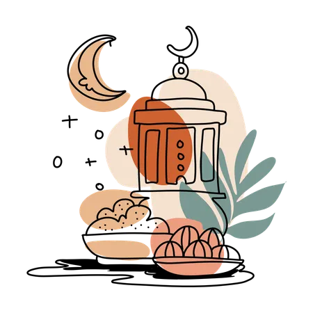 Iftar Food  Illustration