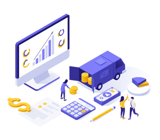 Increase in company finance  Illustration