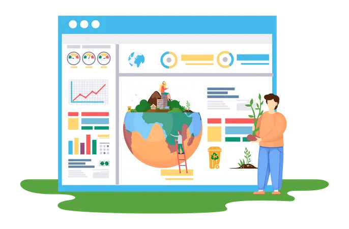 Indicateurs du changement climatique  Illustration