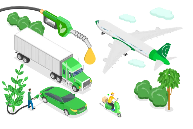 Indústria de biocombustíveis  Ilustração